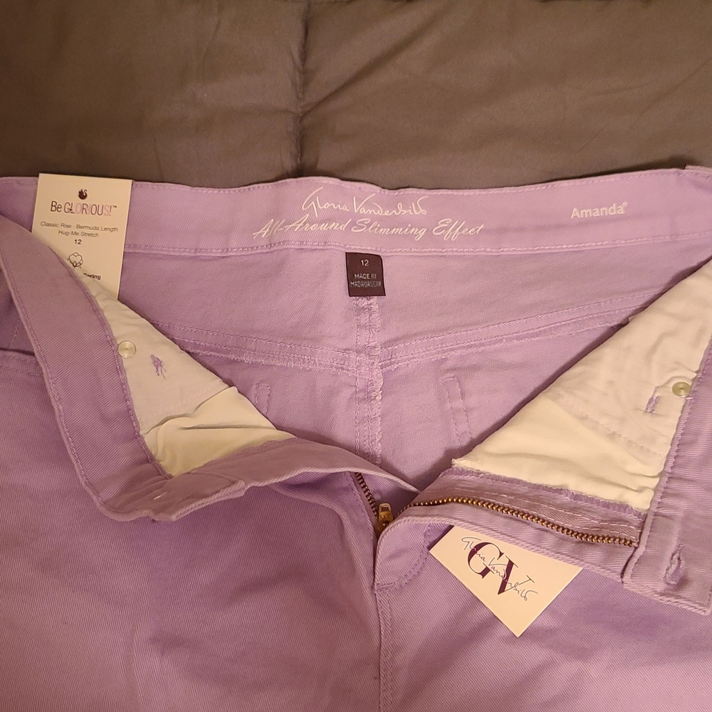 Amanda & Chelsea Women's Purple Shorts - Picture 4 of 8